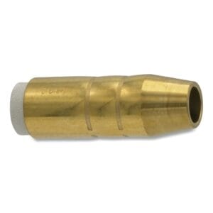 MIG Gun Nozzle, 1/2 in Bore, Brass, Bernard Style, Heavy-Duty, Insulated, Brass