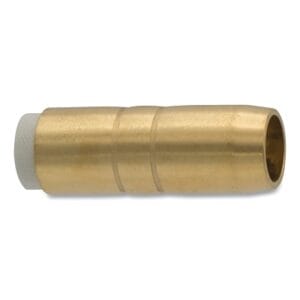 MIG Gun Nozzle, 3/4 in Bore, Brass, Bernard Style, Heavy-Duty, Insulated, Brass