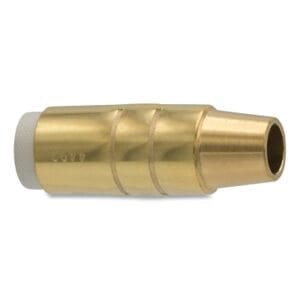 MIG Gun Nozzle, 9/16 in Bore, Brass, Bernard Style, Heavy-Duty, Insulated, Brass