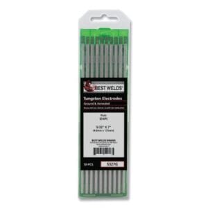 Pure Ground Tungsten Electrode, 5/32 in x 7 in, 10 PK