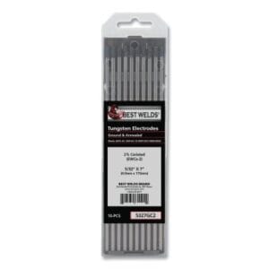 2% Ceriated Ground Tungsten Electrode, 5/32 in x 7 in, 10 PK