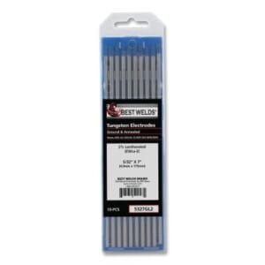 2%anthanated Tungsten Electrode, 5/32 in x 7 in, 10 PK
