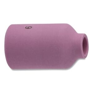 Alumina Nozzle TIG Cup, 3/8 in, Size 6, For Torch 17, 18, 26, Gas Lens, 1-5/8 in