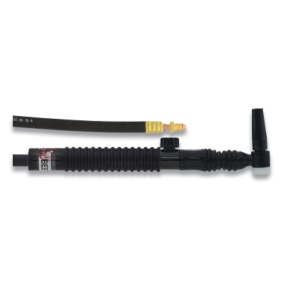 9FVMT TIG Torch Package, Air Cooled, 125 A, Flex Head with Valve, 1-Pc 25 ft Cable, Rubber