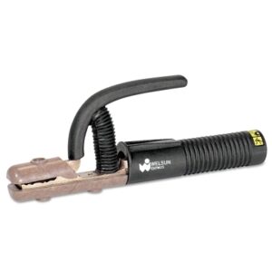 Electrode Holder – High Tong Type, 250 A, Brass, 1/0 Cable, 4 mm Electrode Cap, 9.25 in L