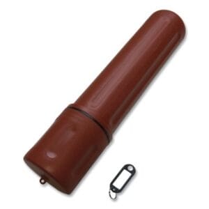 Rod Storage Tube, 10 lb Capacity, High Impact Polyethylene, 14 in L, Brown