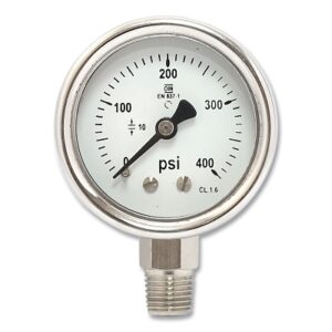 Replacement Pressure Measurement Gas Gauge, 2 in, 400 psi, 1/4 in NPT, MIP