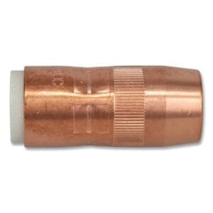Centerfire Style MIG Gun Nozzle, 3/4 in Bore, Flush, Copper