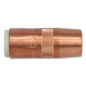 Centerfire Style MIG Gun Nozzle, 3/4 in Bore, 1/4 in Recess, Copper