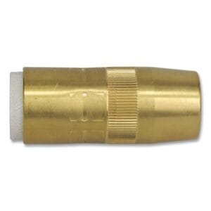 Centerfire Style MIG Gun Nozzle, 3/4 in Bore, 1/8 in Recess, Brass