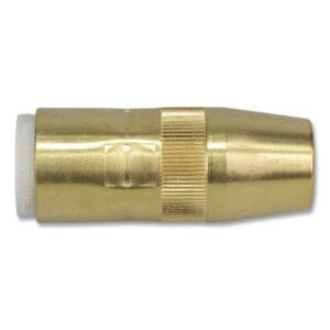 Centerfire Style MIG Gun Nozzle, 5/8 in Bore, 1/4 in Recess, Brass