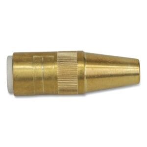 Centerfire Style MIG Gun Nozzle, 3/8 in Bore, Flush, Slim, Brass