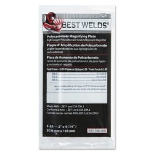 Plastic Magnifier Plate, 2 in x 4-1/4 in, 2 Diopter, Polycarbonate, Clear