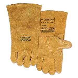COMFOflex Premium Leather Welding Gloves, Leather, 2X-Large, Buck Tan