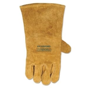 COMFOflex Premium Leather Welding Gloves, Leather, Large Right Hand, Buck Tan