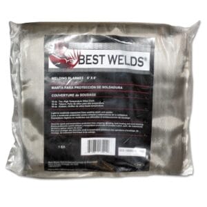 Welding Blanket, 6 ft X 6 ft, Silica, Yellow, 18 oz