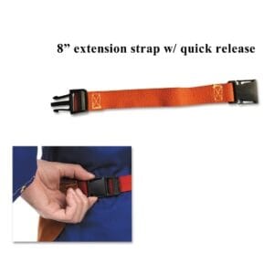 Leather Apron Waist Extension, 8 in, Nylon, Red