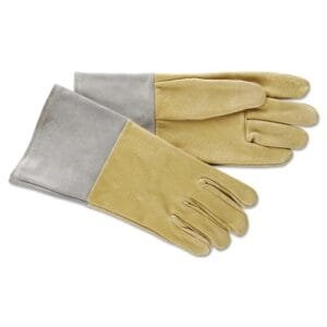 40-TIG Deer Split Leather Welding Gloves, Large, Pearl Gray