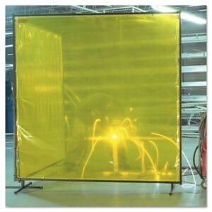 Welding Curtain, 6 ft x 10 ft, PVC, Yellow, 14 mil