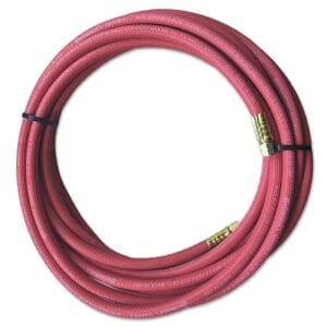 Grade R Single-Line Welding Hose, 3/16 in, 100 ft, AA Fittings, Acetylene, Red