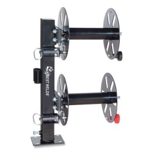 Cable Reel, Double, With Swivel Base, 12 in